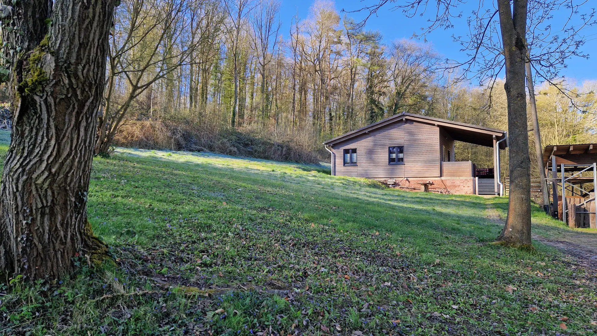 Naturnest Holzhaus in Alleinlage, Wald und Wiese